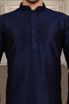 Mens silk plain dhoti kurta 4
