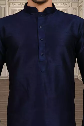 Mens silk plain dhoti kurta