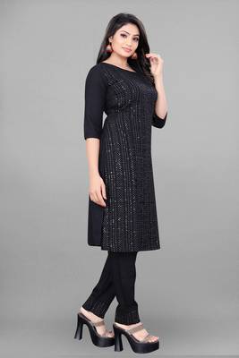 Ethnic Top Bottom Set For Festive Looks In Classy Black Colour 4
