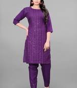 Ethnic Top Bottom Set For Festive Looks In Classy Wine Colour