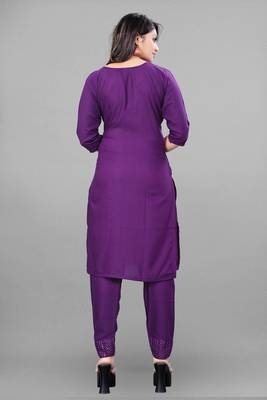 Ethnic Top Bottom Set For Festive Looks In Classy Wine Colour 2