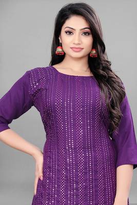 Ethnic Top Bottom Set For Festive Looks In Classy Wine Colour 3