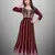 Maroon Colour Chikankari Work Embroidered Georgette Fabric Kurti