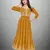 Mustard Colour Chikankari Work Embroidered Georgette Fabric Kurti