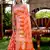 Orange Cotton Jamdani Sarees With Blouse