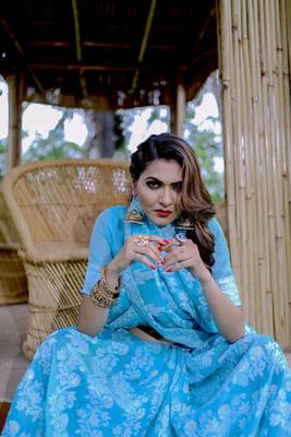 RAMA Cotton Jamdani Sarees With Blouse 3