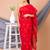Red & Multi silk cotton floral design handloom saree with blouse