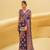 Kimisha women's eggplant silk woven saree with unstitched blouse piece
