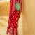 Kimisha women's red silk woven saree with unstitched blouse piece