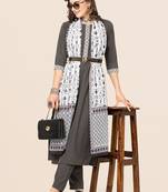 Clemira Black Color Embroidered Women'S Kurta Palazzo Dupatta Set