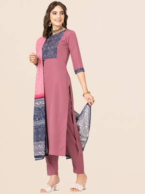 Clemira Black Color Embroidered Women'S Kurta Palazzo Dupatta Set 3