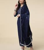 Clemira Multicolor Color Embroidered Women'S Kurta Palazzo Set