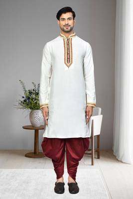 Mens embroidered dhoti kurta 1