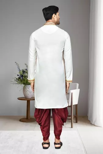 Mens embroidered dhoti kurta