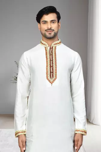 Mens embroidered dhoti kurta