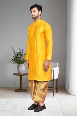 Mens embroidered dhoti kurta 4
