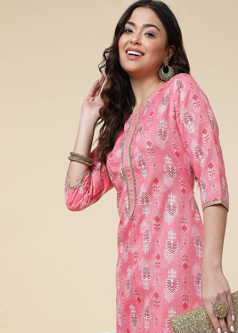 Clemira Green Color Embroidered Women'S Kurta Palazzo Set