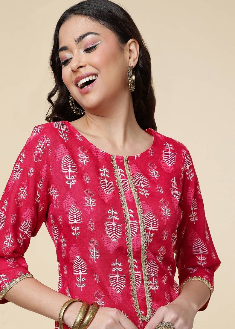 Clemira Green Color Embroidered Women'S Kurta Palazzo Set