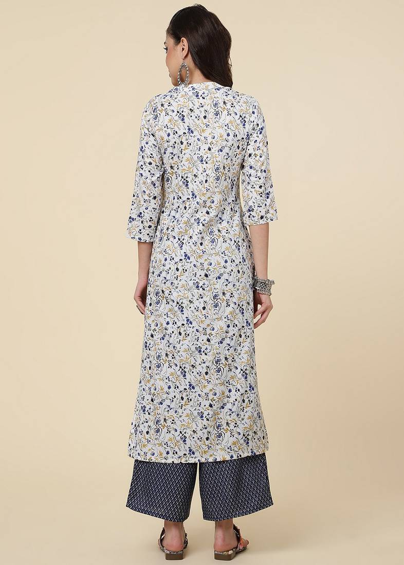 Clemira Green Color Embroidered Women'S Kurta Palazzo Set