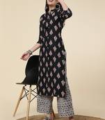 Clemira Green Color Embroidered Women'S Kurta Palazzo Set