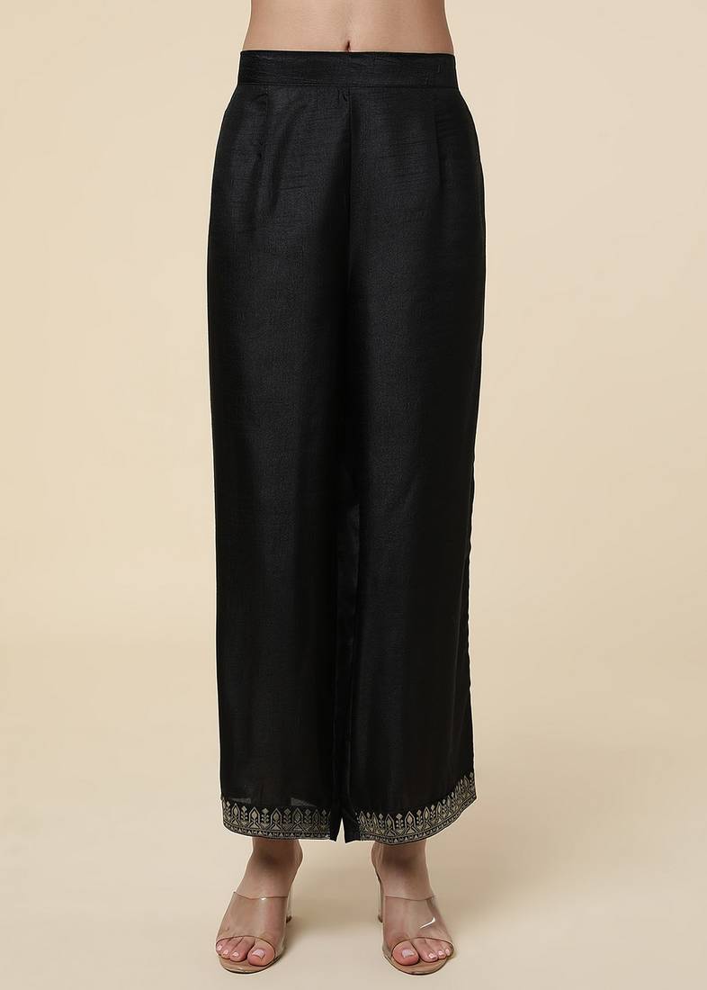 Clemira Green Color Embroidered Women'S Kurta Palazzo Set