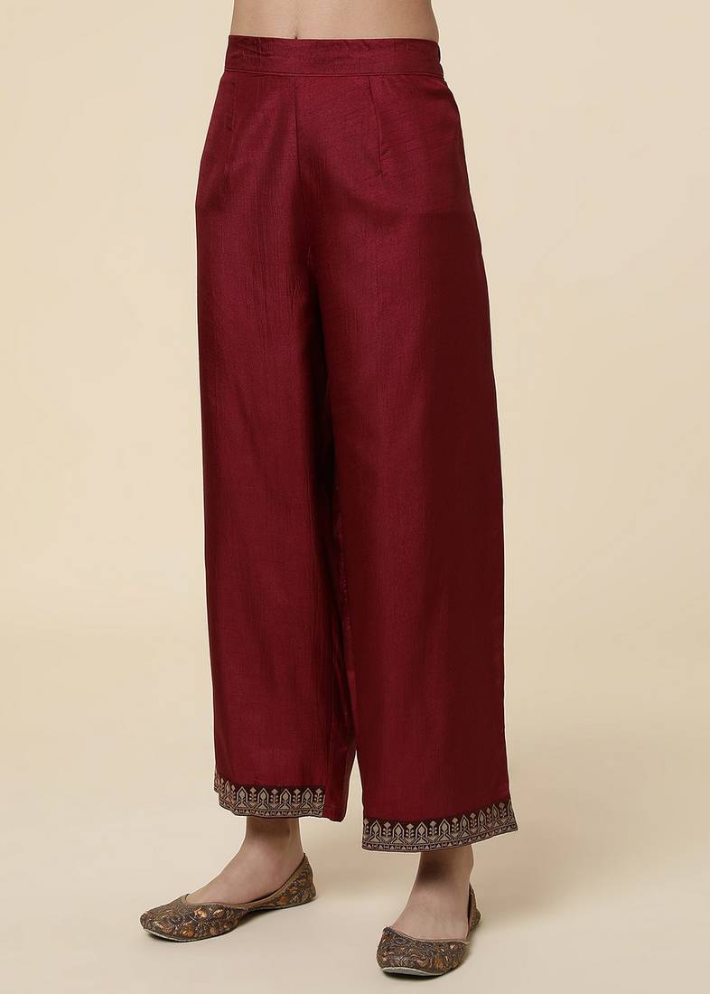 Clemira Green Color Embroidered Women'S Kurta Palazzo Set