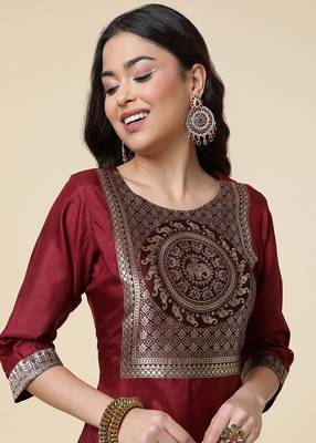 Clemira Green Color Embroidered Women'S Kurta Palazzo Set 4