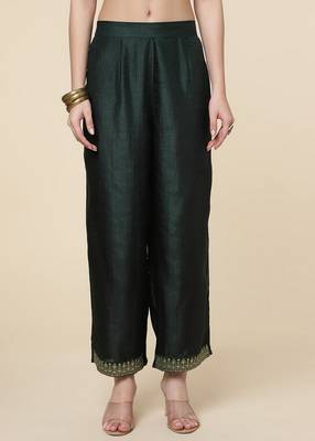 Clemira Green Color Embroidered Women'S Kurta Palazzo Set 3