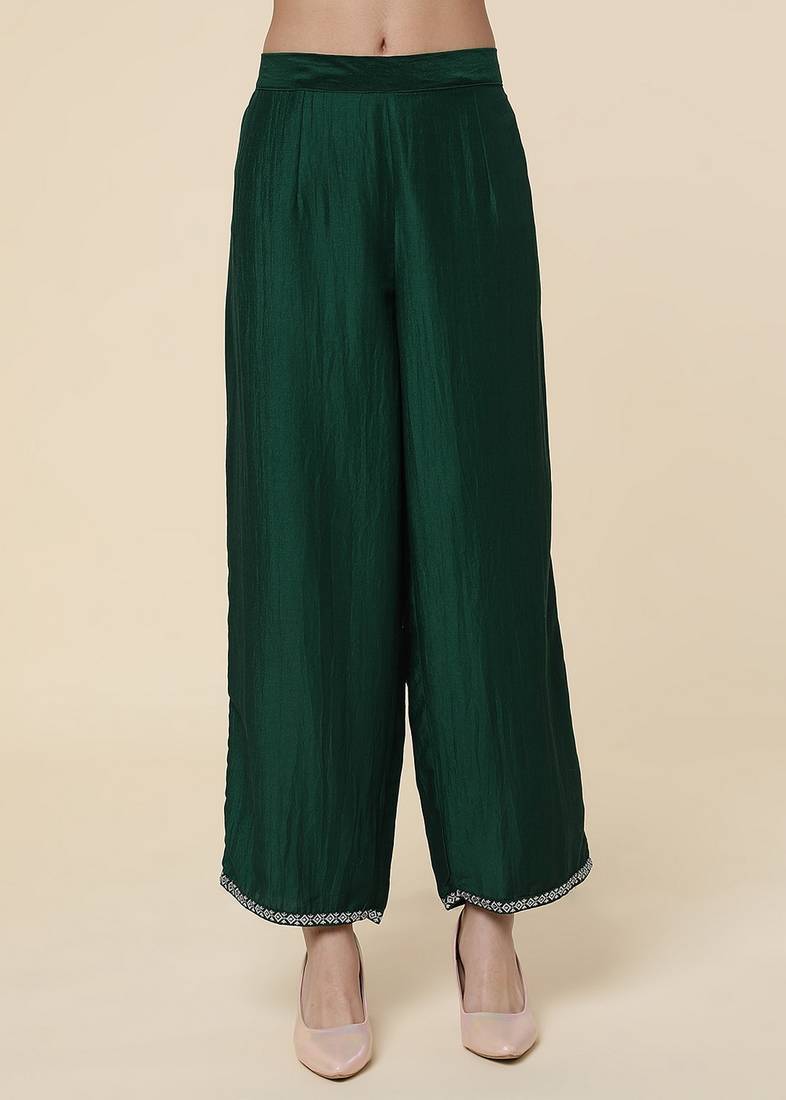 Clemira Light Green Color Embroidered Women'S Kurta Palazzo Dupatta Set