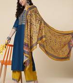 Clemira Yellow Color Embroidered Women'S Kurta Palazzo Dupatta Set