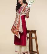 Clemira Yellow Color Embroidered Women'S Kurta Palazzo Dupatta Set