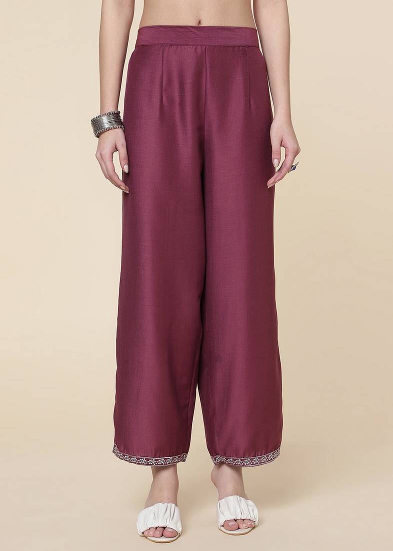 Clemira Multicolor Color Embroidered Women'S Kurta Palazzo Set