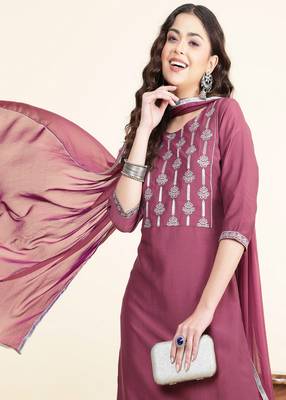 Clemira Multicolor Color Embroidered Women'S Kurta Palazzo Set 5