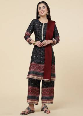 Clemira Multicolor Color Embroidered Women'S Kurta Palazzo Set 1