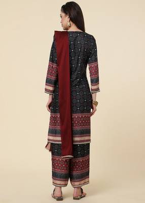 Clemira Multicolor Color Embroidered Women'S Kurta Palazzo Set 5