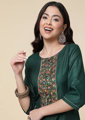 Clemira Multicolor Color Embroidered Women'S Kurta Palazzo Set 4