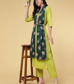 Clemira Multicolor Color Embroidered Women'S Kurta Palazzo Set