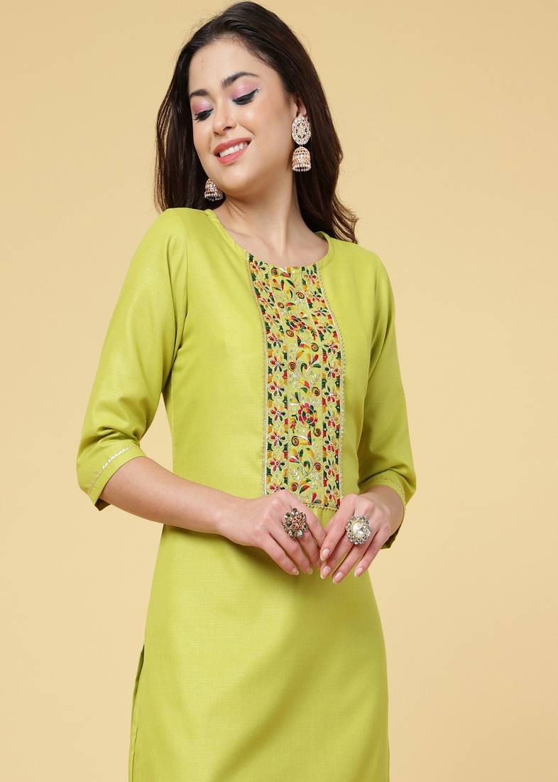 Clemira Multicolor Color Embroidered Women'S Kurta Palazzo Set