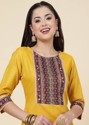 Clemira Multicolor Color Embroidered Women'S Kurta Palazzo Set 3