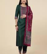 Clemira Multicolor Color Embroidered Women'S Kurta Palazzo Set