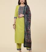Clemira Multicolor Color Embroidered Women'S Kurta Palazzo Set