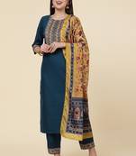 Clemira Multicolor Color Embroidered Women'S Kurta Palazzo Set