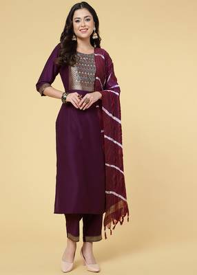 Clemira Multicolor Color Embroidered Women'S Kurta Palazzo Set 1