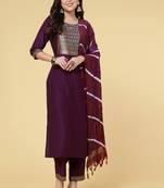 Clemira Multicolor Color Embroidered Women'S Kurta Palazzo Set