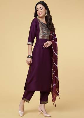 Clemira Multicolor Color Embroidered Women'S Kurta Palazzo Set 5