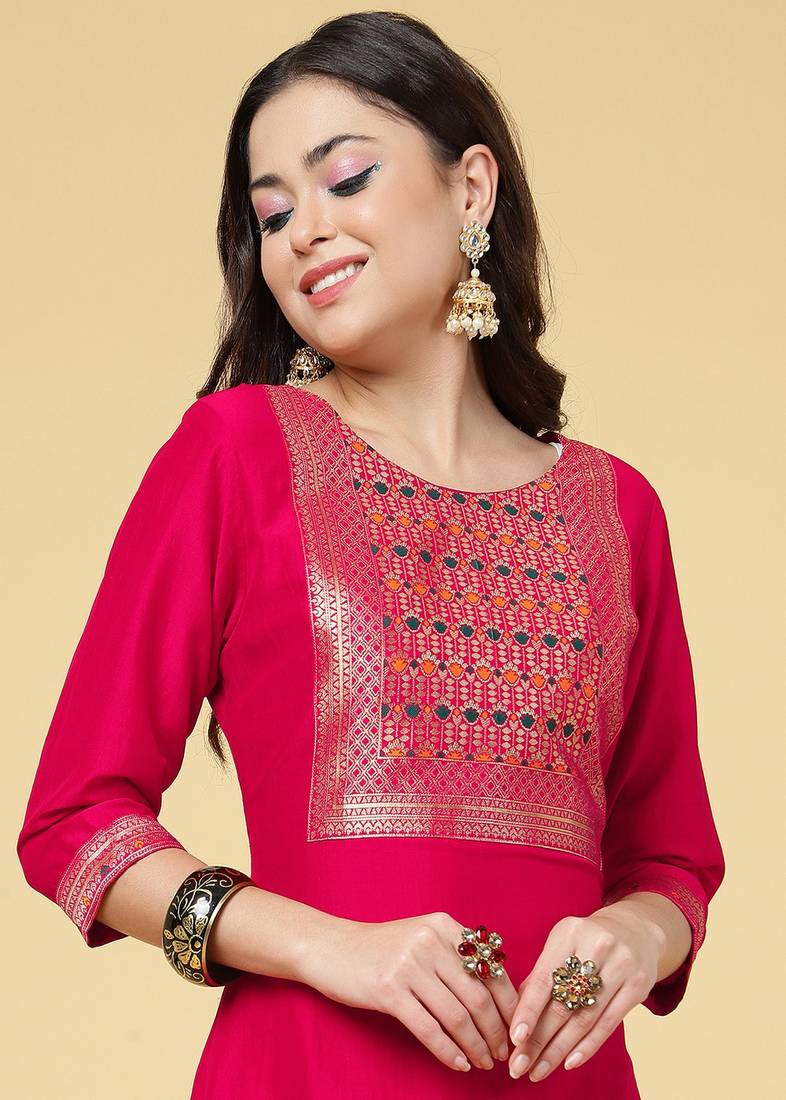 Clemira Multicolor Color Embroidered Women'S Kurta Palazzo Set