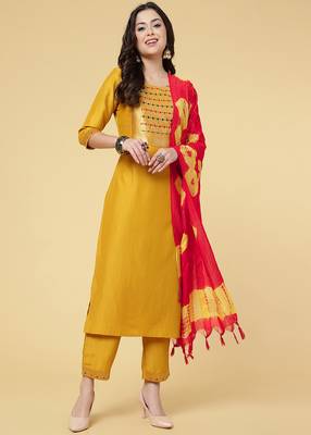 Clemira Multicolor Color Embroidered Women'S Kurta Palazzo Set 1