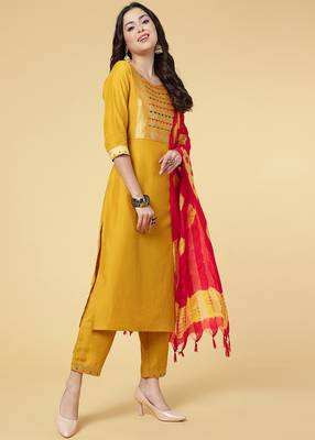 Clemira Multicolor Color Embroidered Women'S Kurta Palazzo Set 5