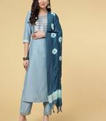 Clemira Multicolor Color Embroidered Women'S Kurta Palazzo Set