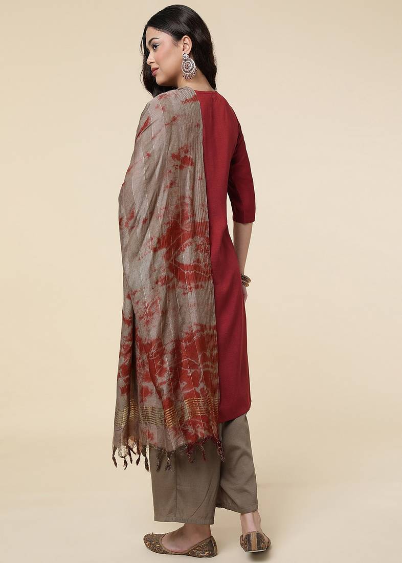 Clemira Multicolor Color Embroidered Women'S Kurta Palazzo Set